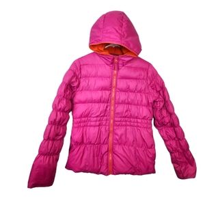Hawke & Co Sport Pink Down Feather Blend Hooded Puffer Jacket